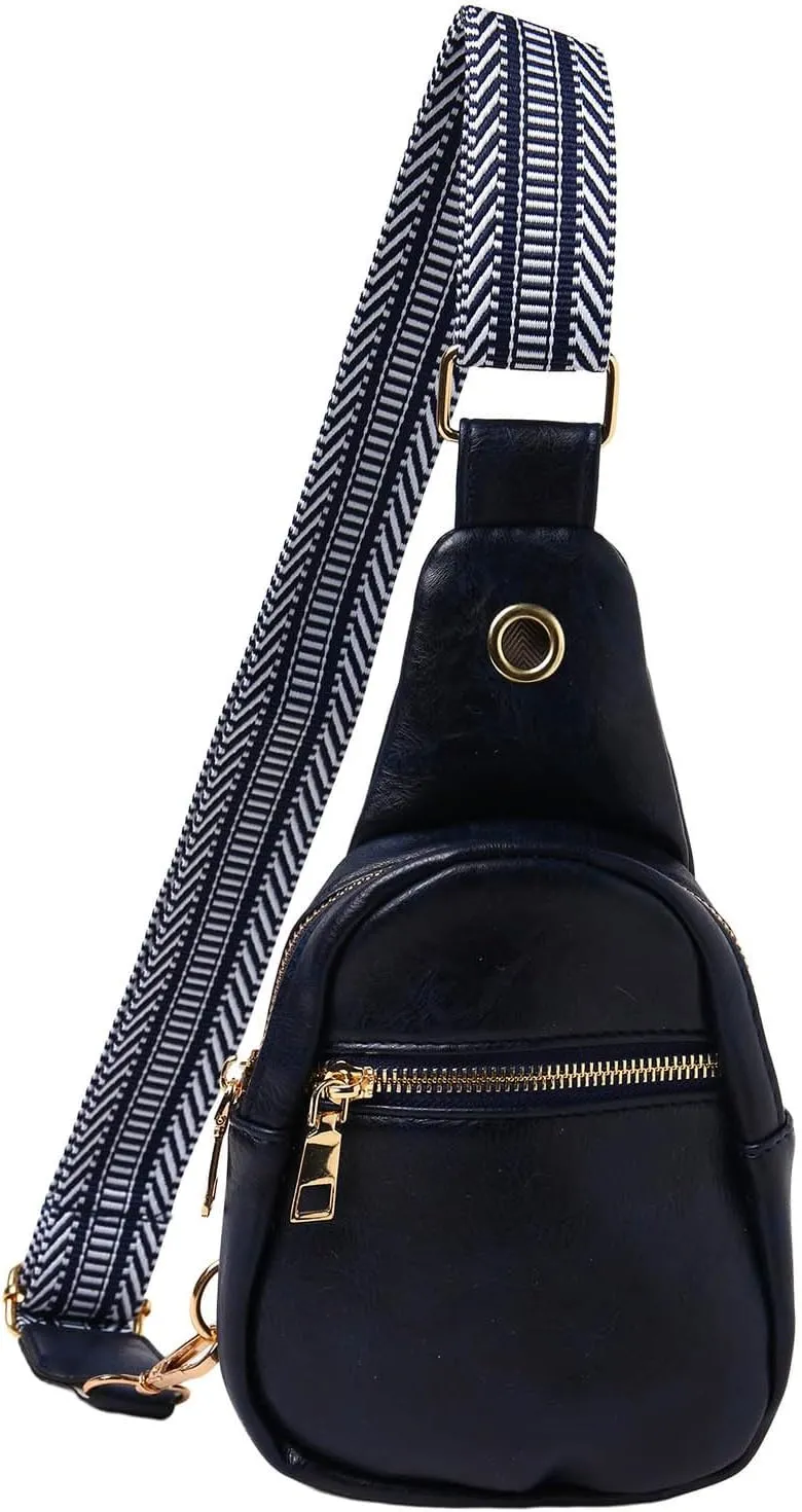 Summer Purse Boho Fashion Chest Bag Soft Leather Texture Crossbody Bag Large Capacity Simple Retro Shoulder