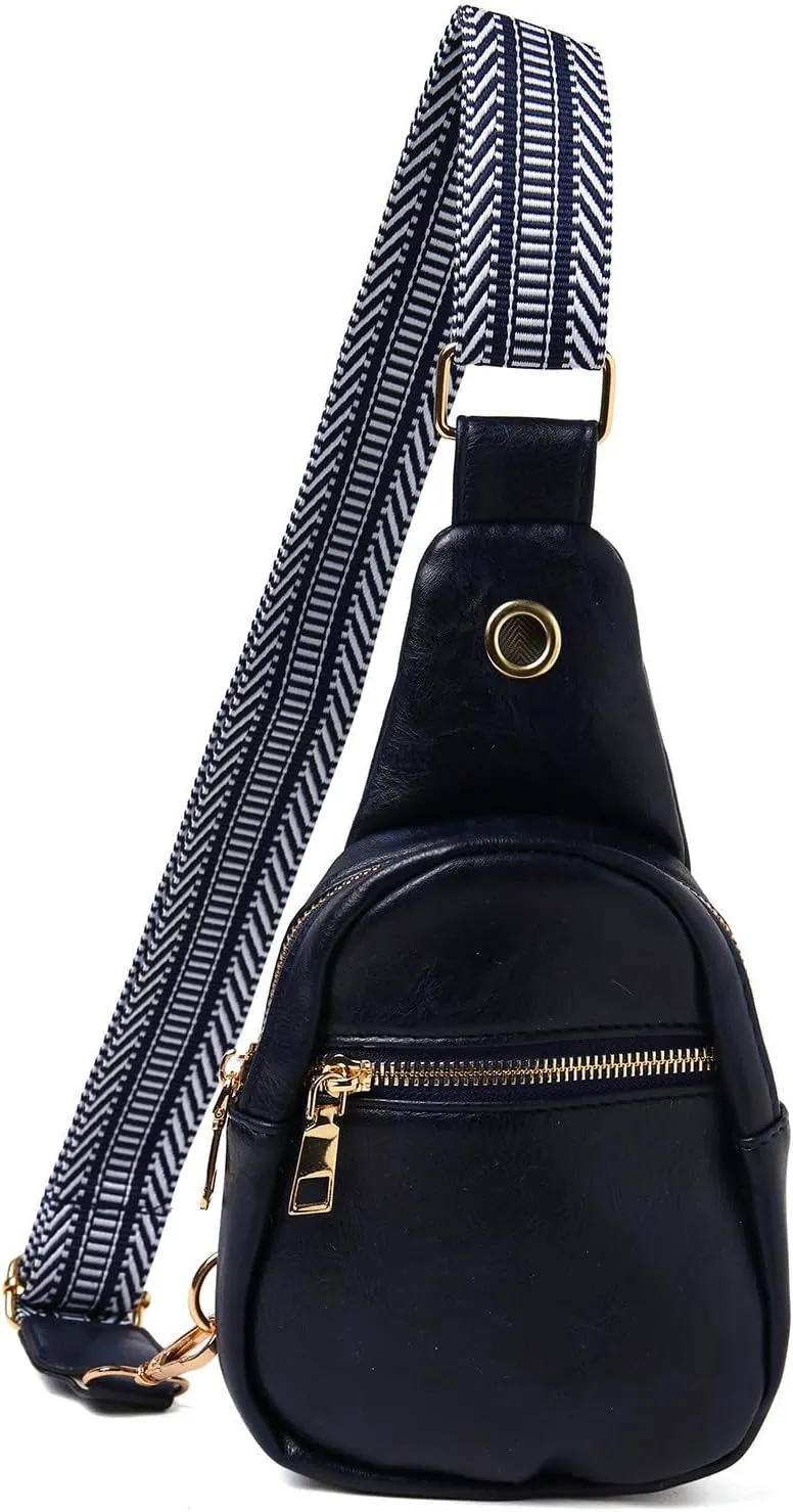 Summer Purse Boho Fashion Chest Bag Soft Leather Texture Crossbody Bag Large Capacity Simple Retro Shoulder