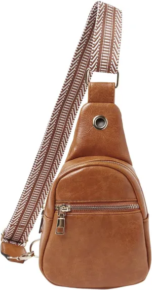 Summer Purse Boho Fashion Chest Bag Soft Leather Texture Crossbody Bag Large Capacity Simple Retro Shoulder