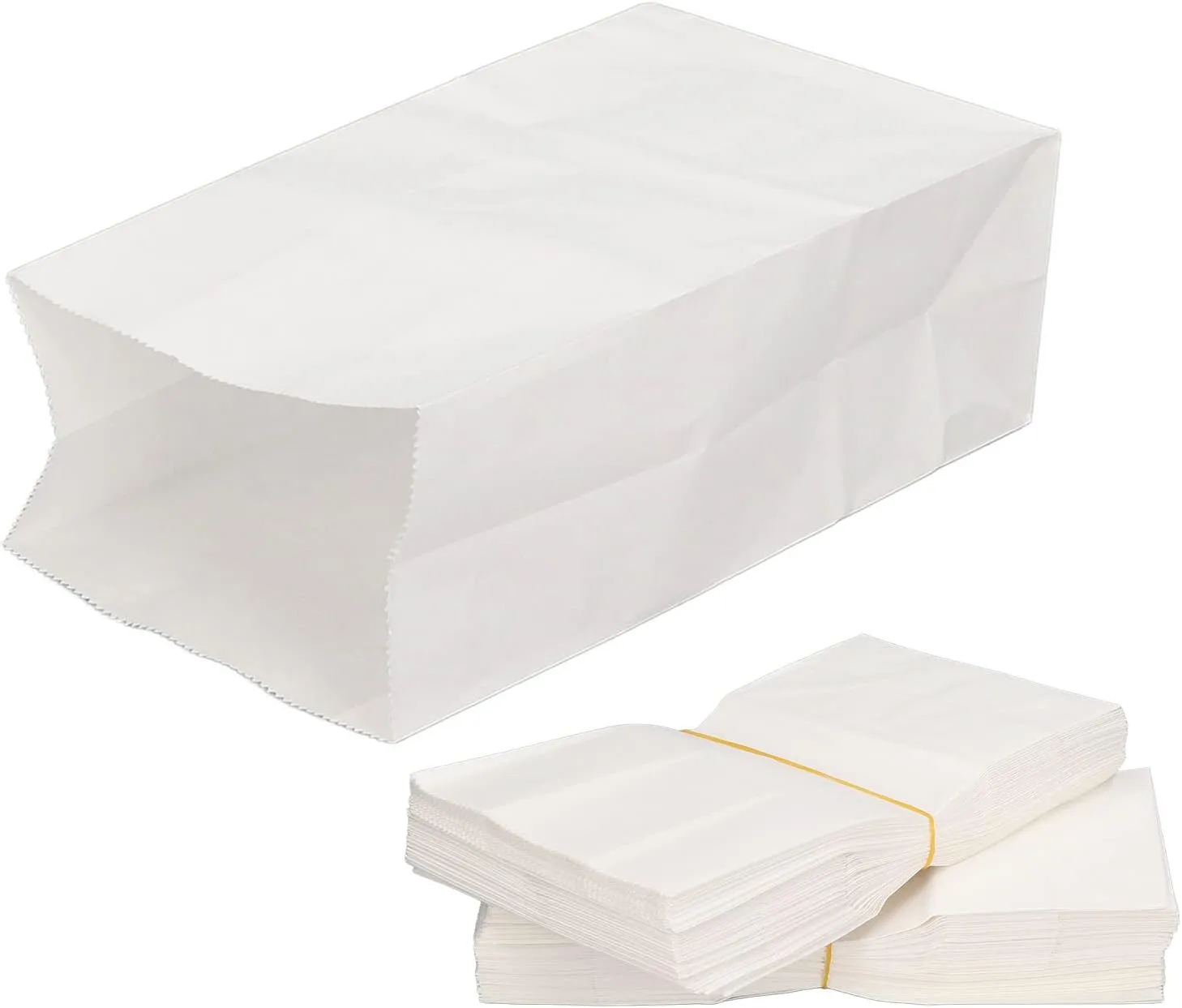 Tbest Indusal Plies 00Pcs Paper Bag Food Grade Kraft Oil Proof Large Ay e Set Kit For Shop 240X0X80Mm 9.45X5.2X.5In Packaging Ri (215x120x70mm)