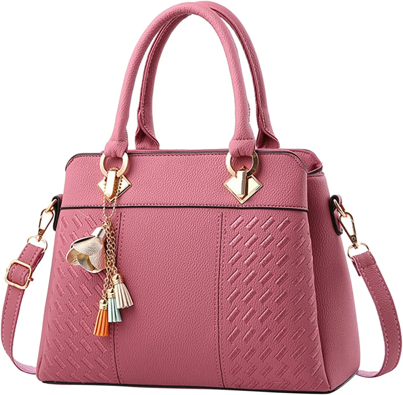 Tote with Zipper Womens Handbags Ladies Purse Satchel Shoulder Bags Roomy Fashion Tote Leather Bag