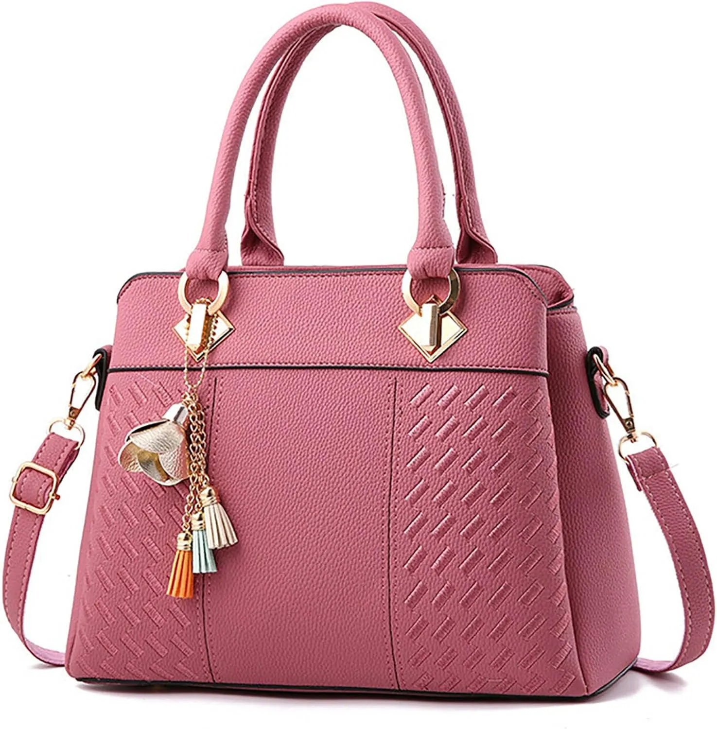 Tote with Zipper Womens Handbags Ladies Purse Satchel Shoulder Bags Roomy Fashion Tote Leather Bag