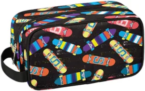 Travel Toiletry Bag for Boys Men, Waterproof Hanging Dopp Kit with Large Capacity for Women, Shaving Bag for Travel,Sports Shower (Skateboarding Sports)