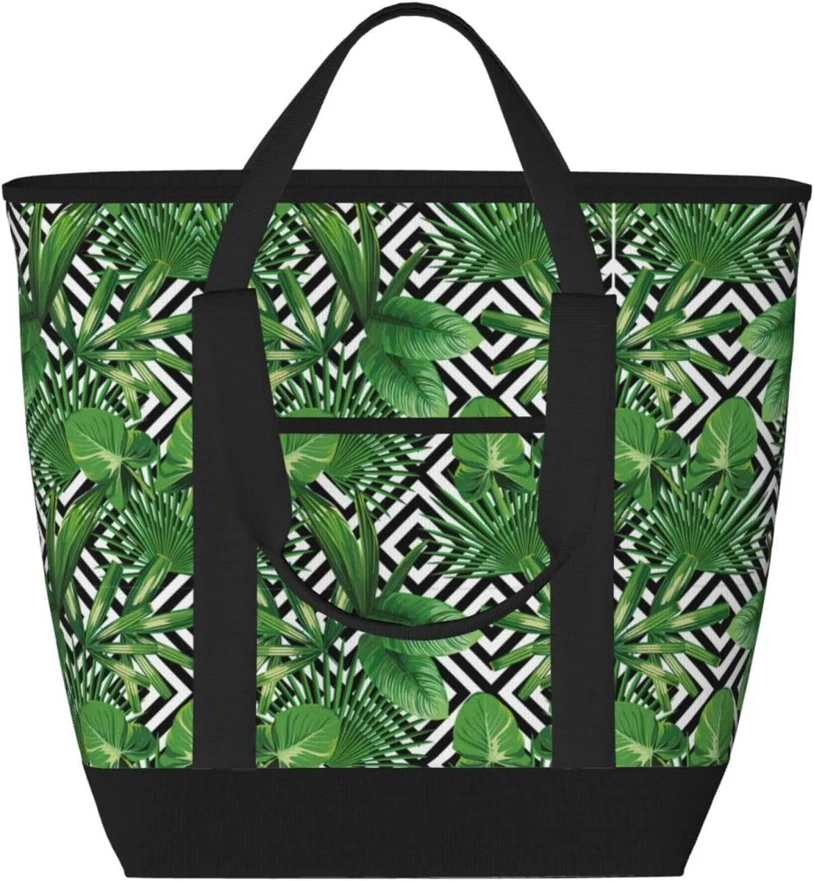tropical leaves Women's tote bags and reusable women's beach bags are suitable for travel insulation and cooling bags.