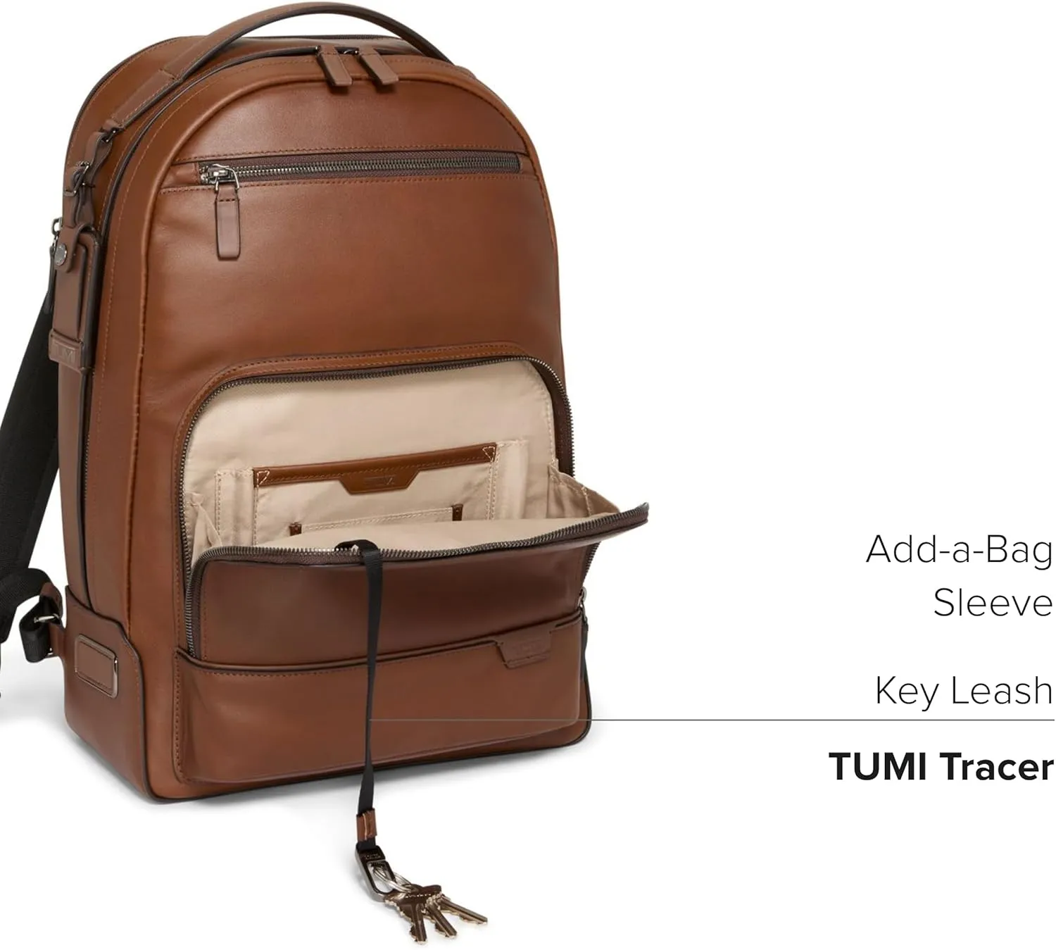 TUMI Harrison Warren Backpack - 15-Inch Laptop Backpack - Stylish Women's & Men's Backpack for Travel & Business - Cognac Leather