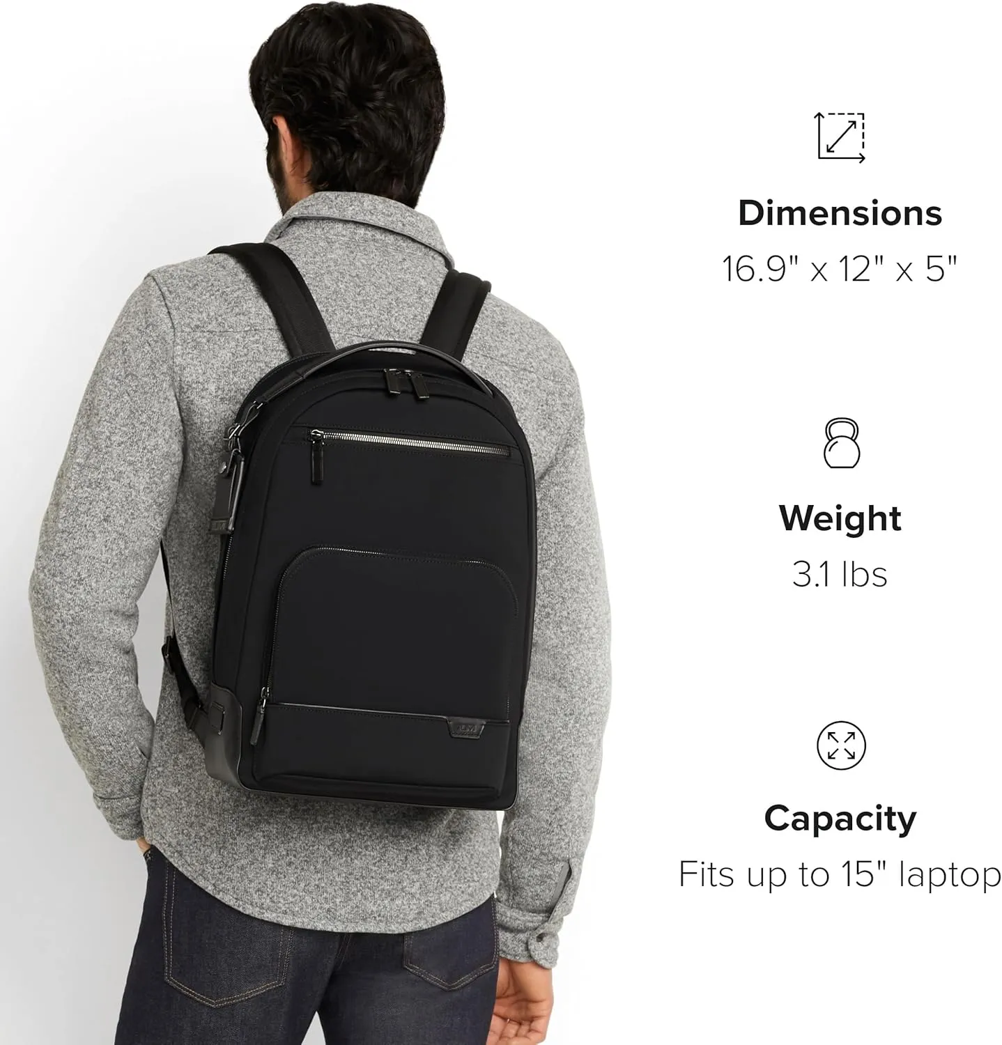 TUMI Harrison Warren Backpack - 15-Inch Laptop Backpack - Stylish Women's & Men's Backpack for Travel & Business - Cognac Leather