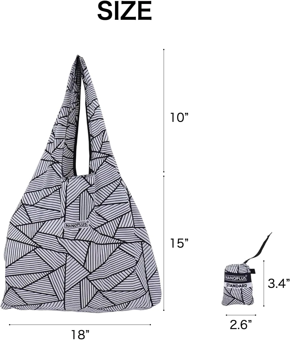 Ultimate Packable Travel Tote Bag - Reusable Shopping Bag - Compact & Portable & Lightweight