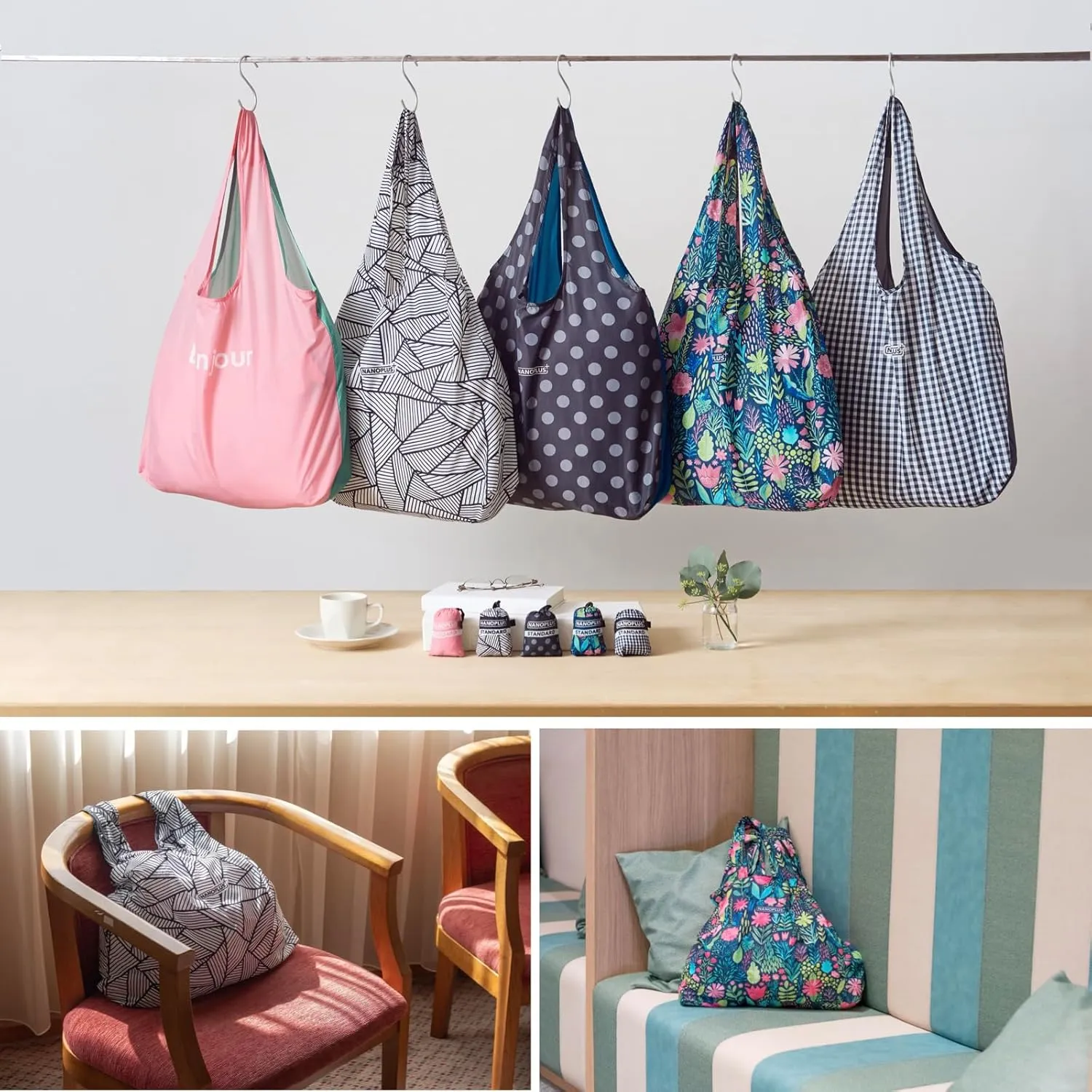 Ultimate Packable Travel Tote Bag - Reusable Shopping Bag - Compact & Portable & Lightweight