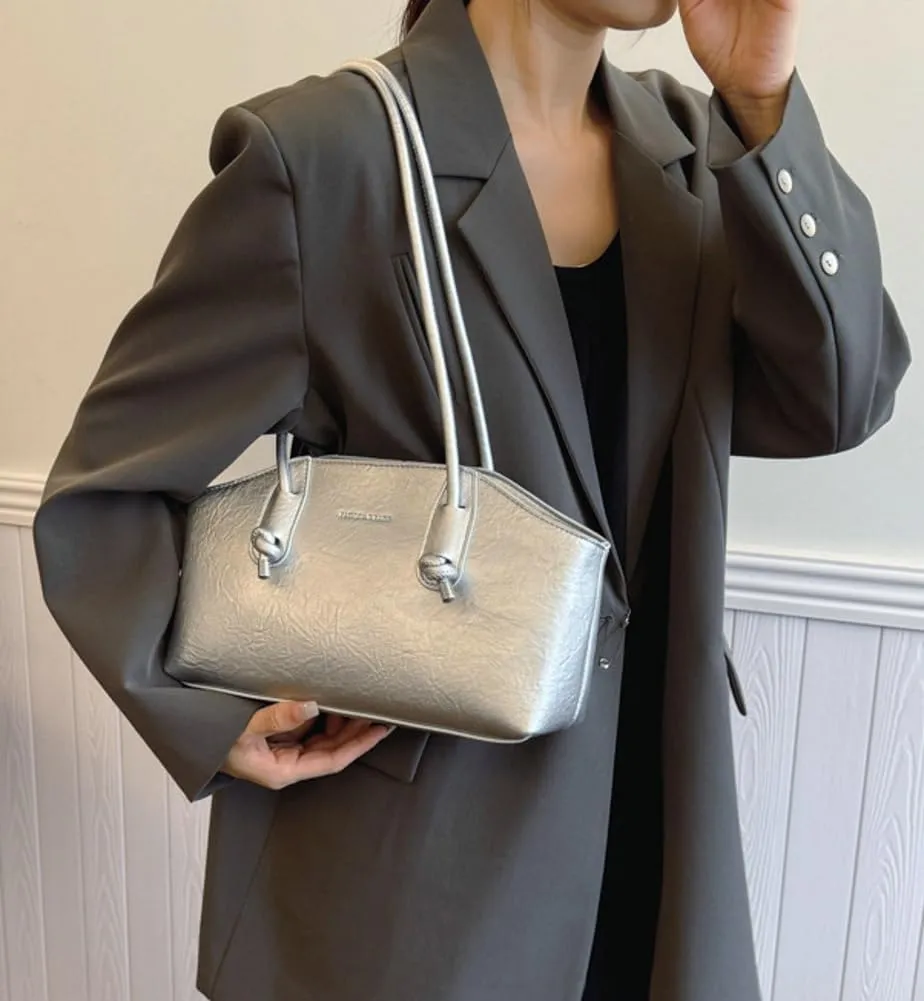 Underarm Bag Shoulder Bags Leather Handbag Fashion Armpit Bag Women Casual Lady with Zipper Handbag Work Dating Party 2024