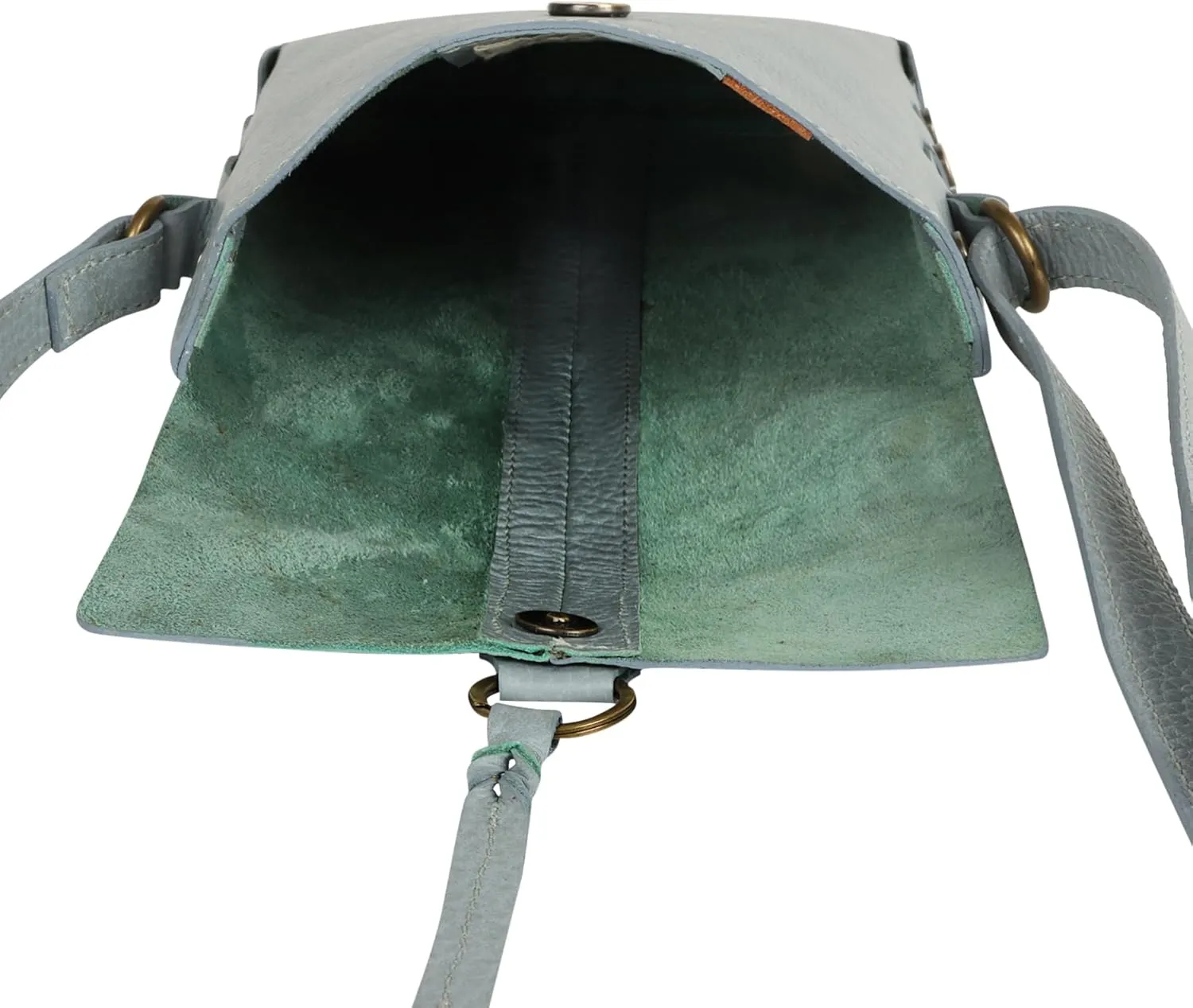 Vaan & Co. Long Crossbody Bag  Upcycled Genuine Leather Purse with Top Flap & Tassel, Stylish & Sustainable Shoulder Bag