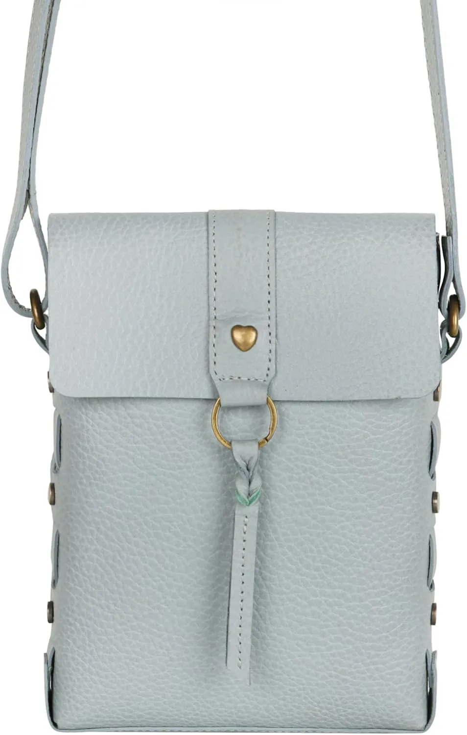 Vaan & Co. Long Crossbody Bag  Upcycled Genuine Leather Purse with Top Flap & Tassel, Stylish & Sustainable Shoulder Bag