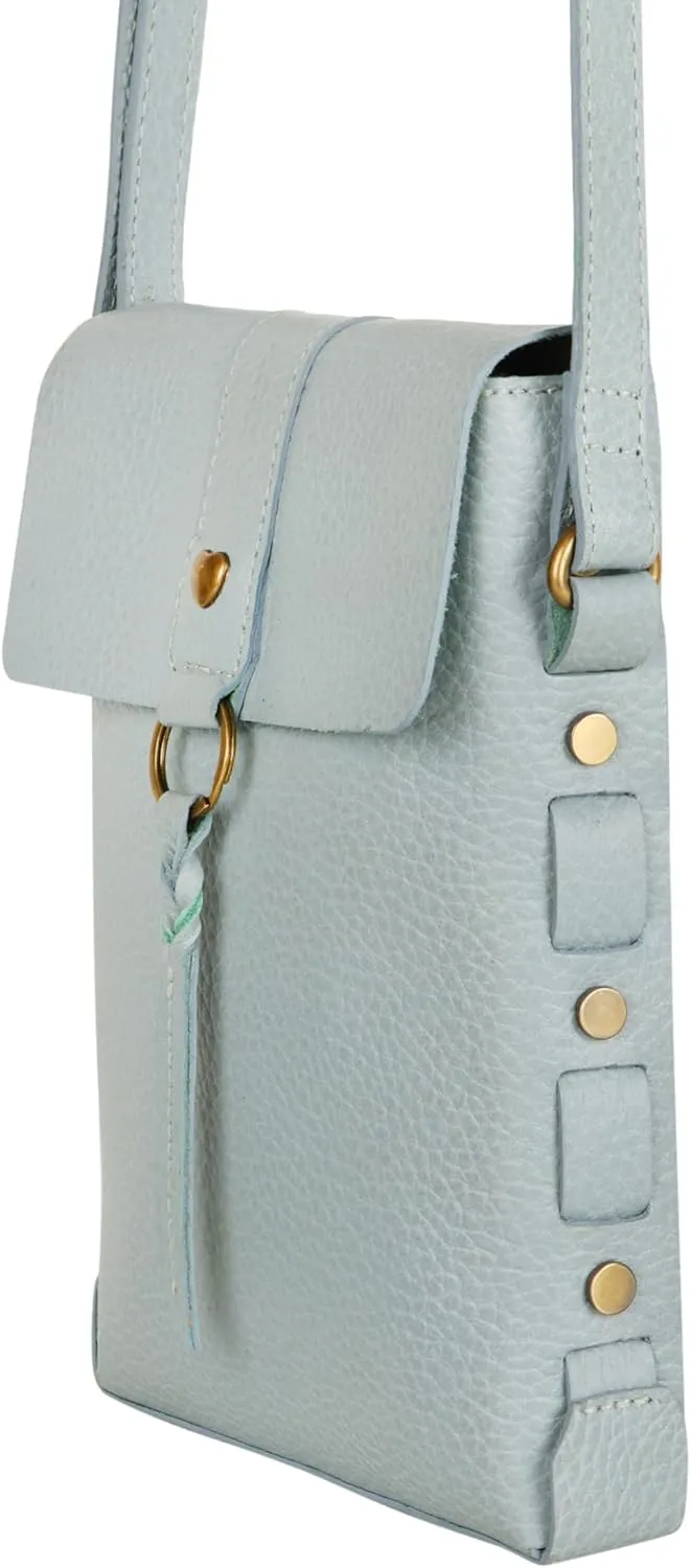 Vaan & Co. Long Crossbody Bag  Upcycled Genuine Leather Purse with Top Flap & Tassel, Stylish & Sustainable Shoulder Bag