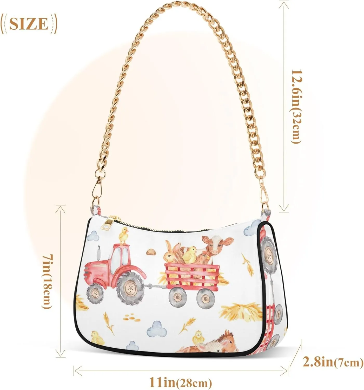 Valentines Hearts Womens Purse Hobo Party Clutch Women Shoulder Handbag Chain Shoulder Handbag