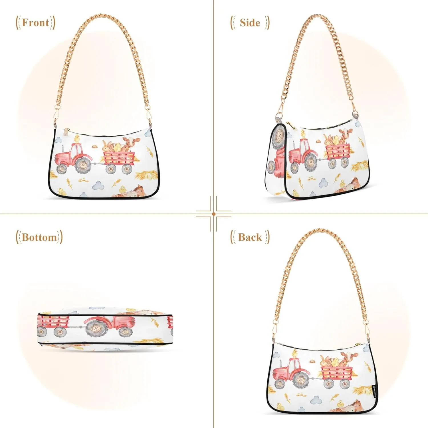 Valentines Hearts Womens Purse Hobo Party Clutch Women Shoulder Handbag Chain Shoulder Handbag