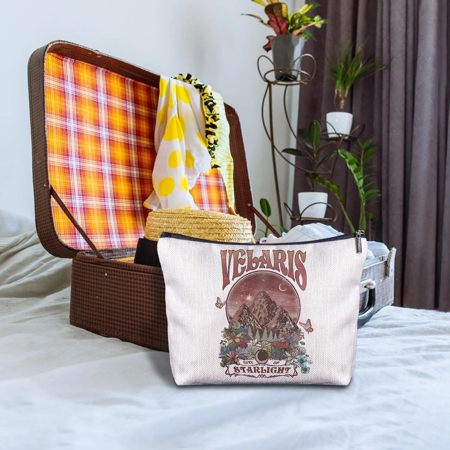 Velaris Makeup Bag - Night Court Book Lovers Gifts, City of Starlight Book Lovers Readers Cosmetic Bags for Purse, Velaris Bookish Librarian Gifts