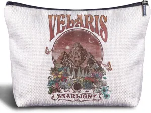 Velaris Makeup Bag - Night Court Book Lovers Gifts, City of Starlight Book Lovers Readers Cosmetic Bags for Purse, Velaris Bookish Librarian Gifts