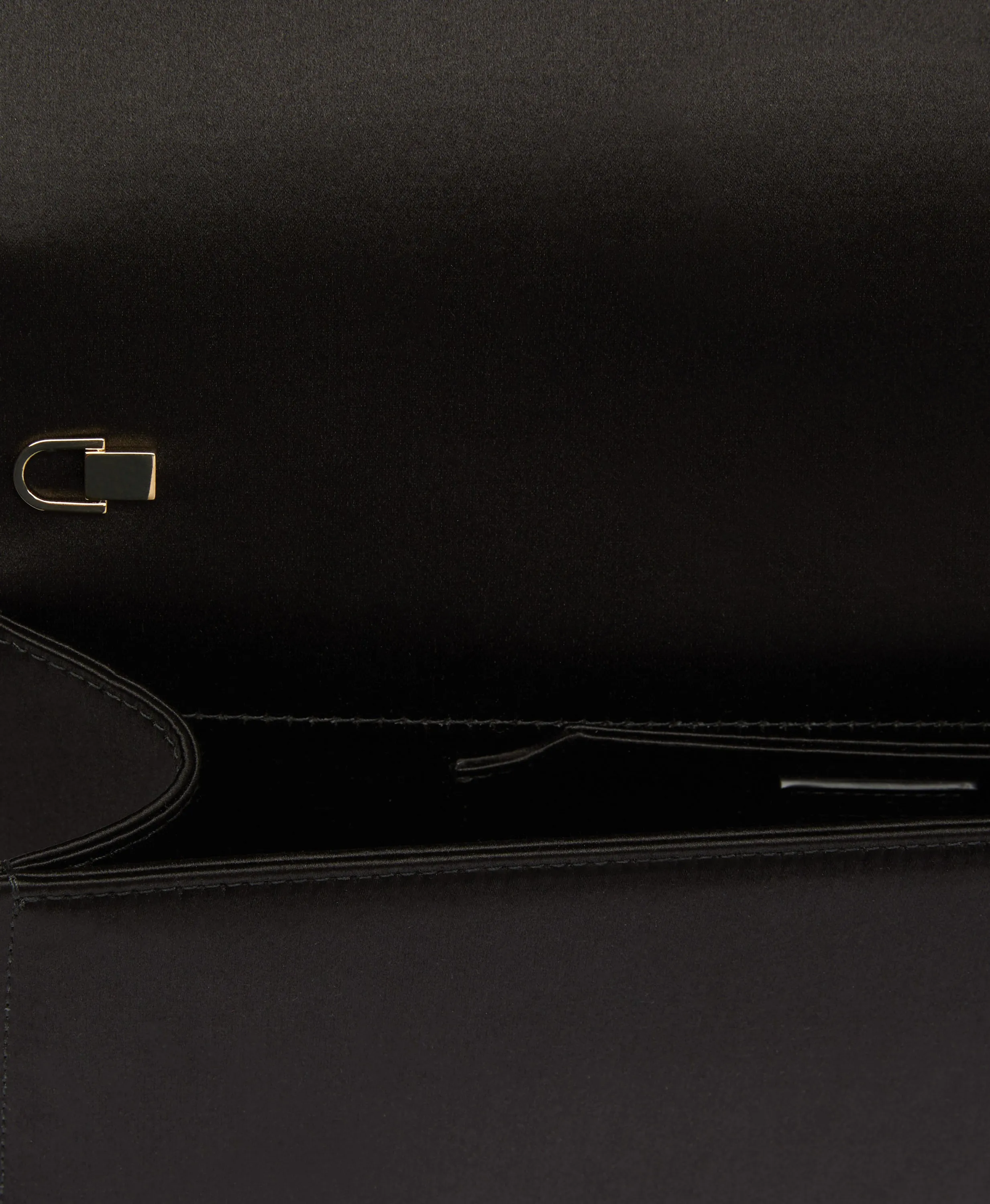 Vivien Black & Gold Satin Clutch Bag