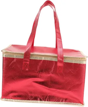 VOSAREA Insulated Bag for Seafood Pizza Thermal Carrying Bag with Handles Flat Bottom for Stability for Takeout Office and Camping