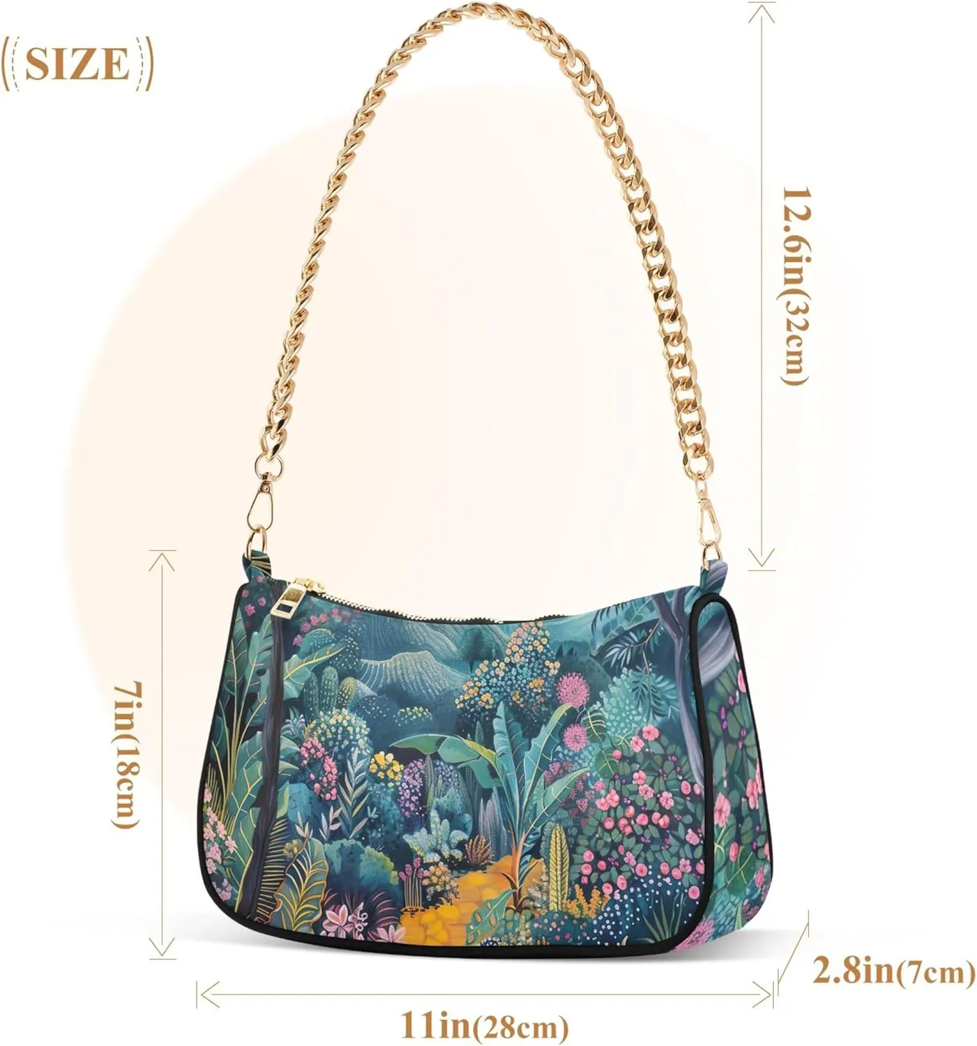 White Couple Llamas on Green Women's Purse Hobo Tote Bags Women's Designer Handbag Evening Shoulder Bags