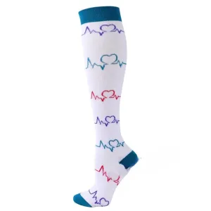 White Running Compression Socks