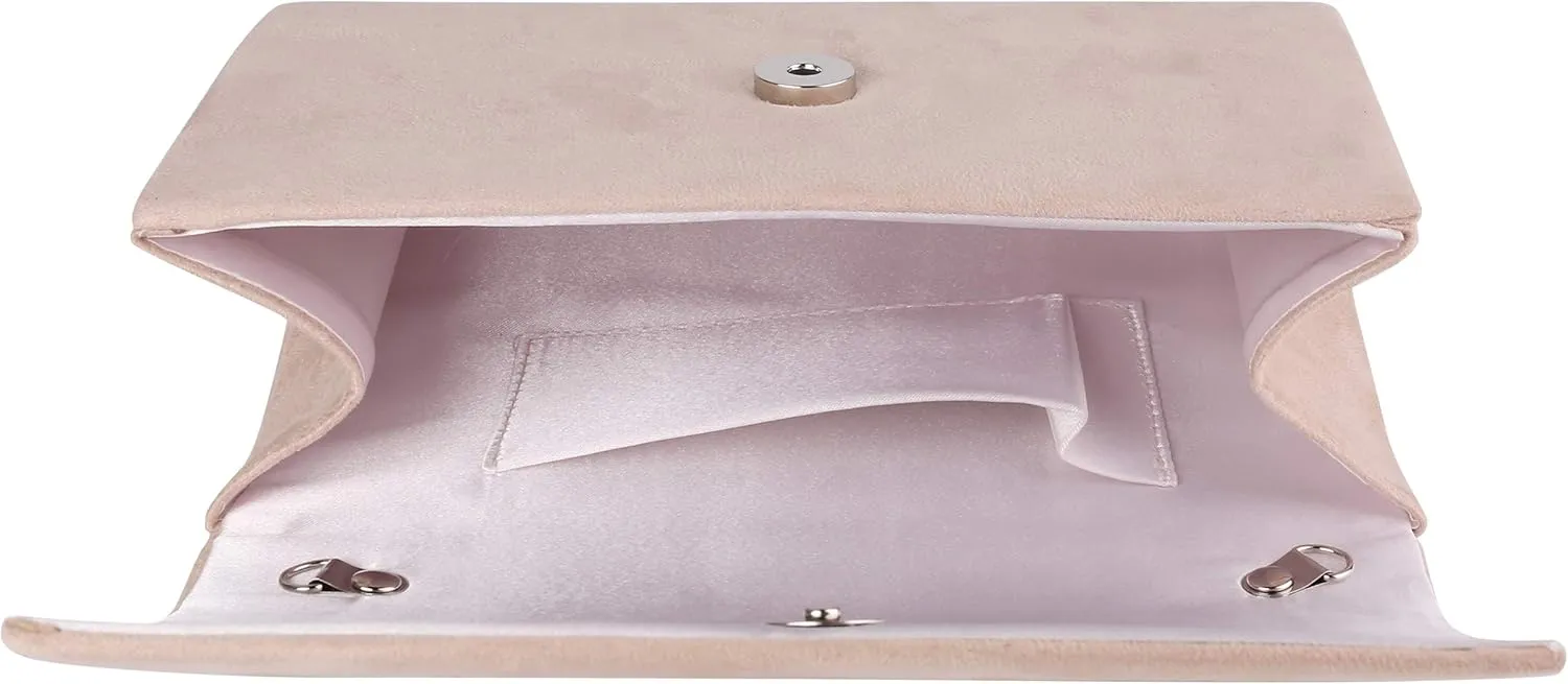 Women Evening Bag Suede Purses Crossbody Shoulder Clutch Bag