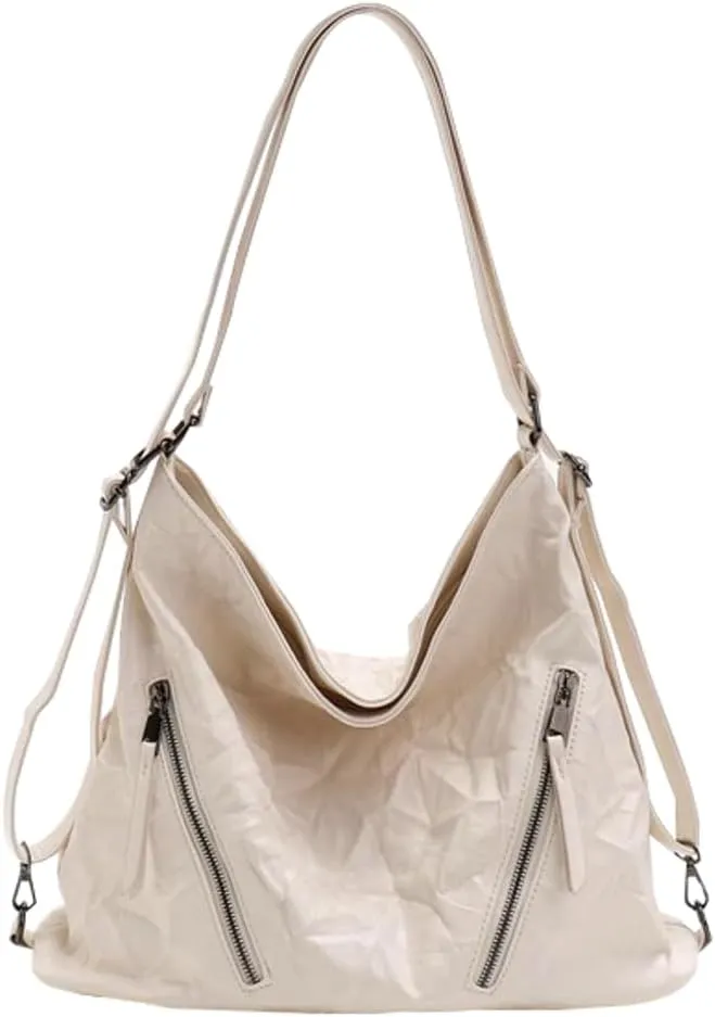 Women Hobo Bag Tote Bag Y2K Large Shoulder Bag Purse Stylish Vegan Leather Bussiness Handbag Purse