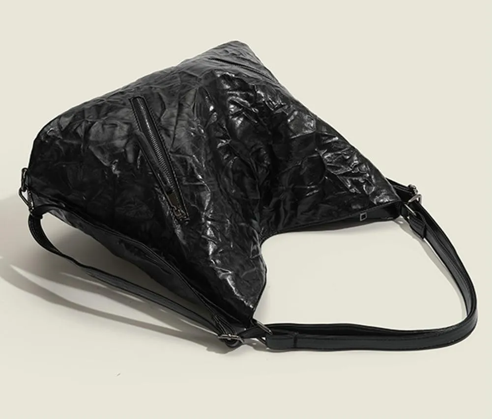 Women Hobo Bag Tote Bag Y2K Large Shoulder Bag Purse Stylish Vegan Leather Bussiness Handbag Purse