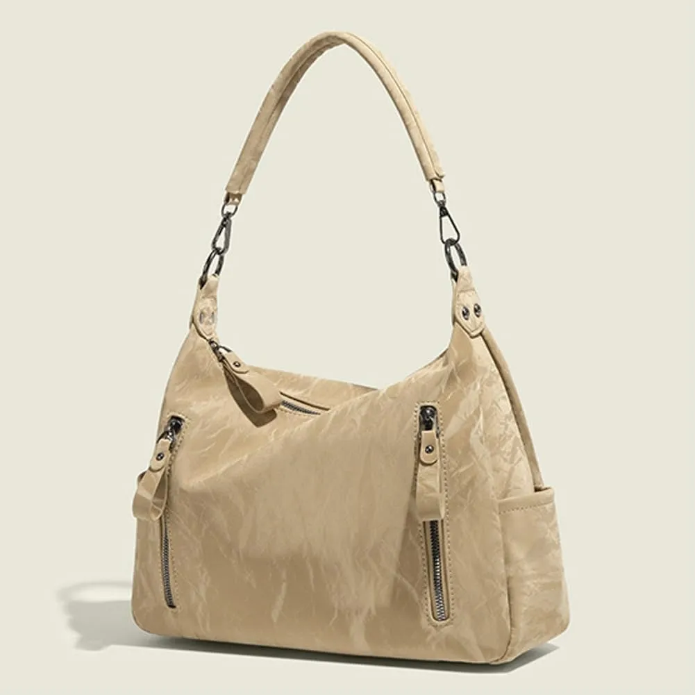 Women Hobo Bag Tote Bag Y2K Large Shoulder Bag Purse Stylish Vegan Leather Bussiness Handbag Purse