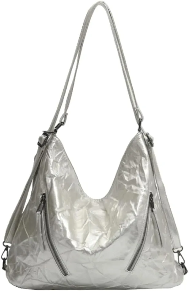 Women Hobo Bag Tote Bag Y2K Large Shoulder Bag Purse Stylish Vegan Leather Bussiness Handbag Purse