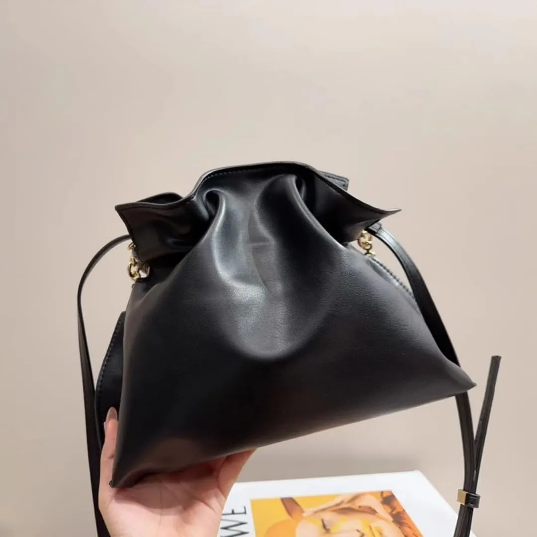 Women Leather Hobo Shoulder Bags Soft Drawstring Purses with Metal Pin Armpit Bag Top Handle Bags for Women