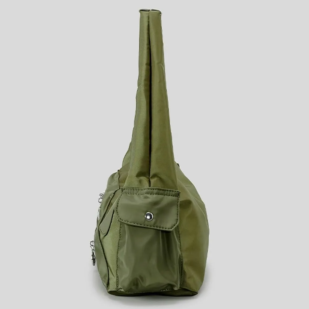 Women Nylon Hobo Bags Puffy Shoulder Bags Retro Tote Bag Casual Large Top Handle Handbag Satchel Purse Work