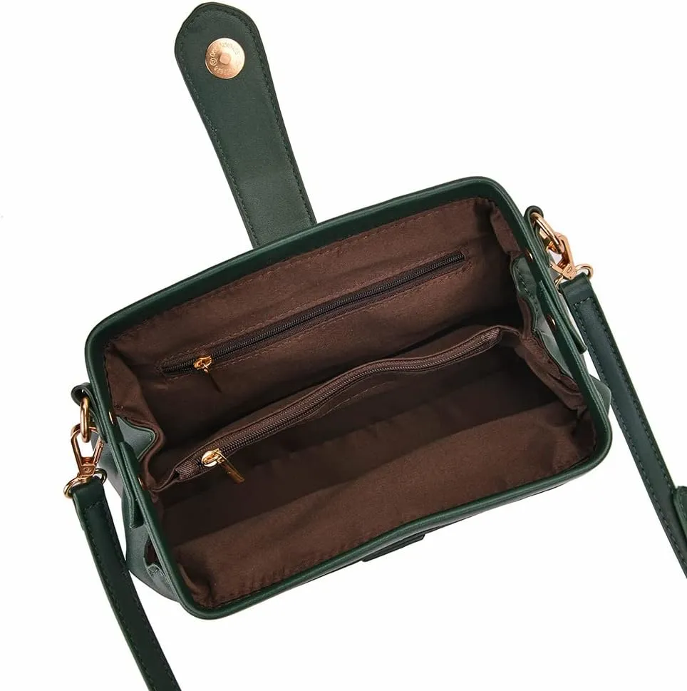 Women Retro Handbag Leather Handbag Fashion Crossbody Bags Premium Purse Barrel Bags Handle Work Totes
