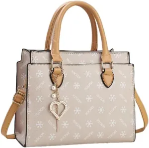 Women Shoulder Bag Stylish Print Cross-Body Handbag Lady Tote Bag Faux Leather Satchel Leisure Patchwork