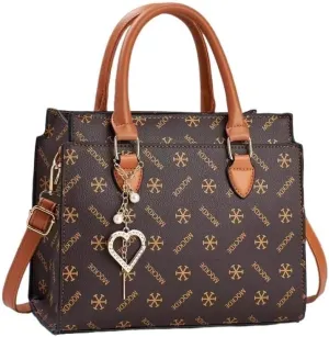 Women Shoulder Bag Stylish Print Cross-Body Handbag Lady Tote Bag Faux Leather Satchel Leisure Patchwork