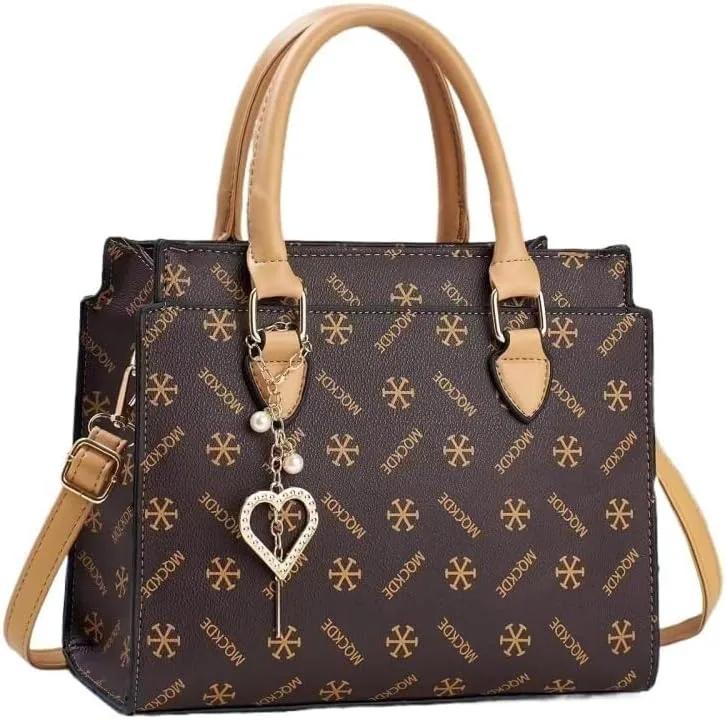Women Shoulder Bag Stylish Print Cross-Body Handbag Lady Tote Bag Faux Leather Satchel Leisure Patchwork
