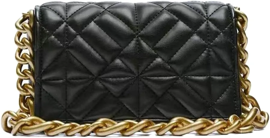 Women Small Quilted Crossbody Bags Stylish Designer Evening Bag Clutch Purses and Handbags with Chain Shoulder Strap