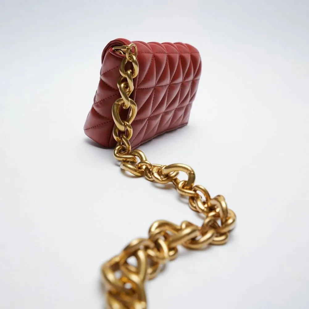 Women Small Quilted Crossbody Bags Stylish Designer Evening Bag Clutch Purses and Handbags with Chain Shoulder Strap