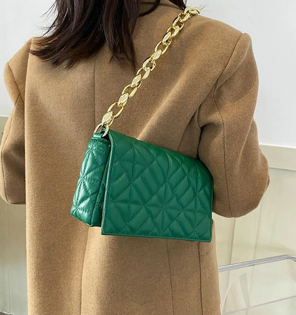 Women Small Quilted Crossbody Bags Stylish Designer Evening Bag Clutch Purses and Handbags with Chain Shoulder Strap
