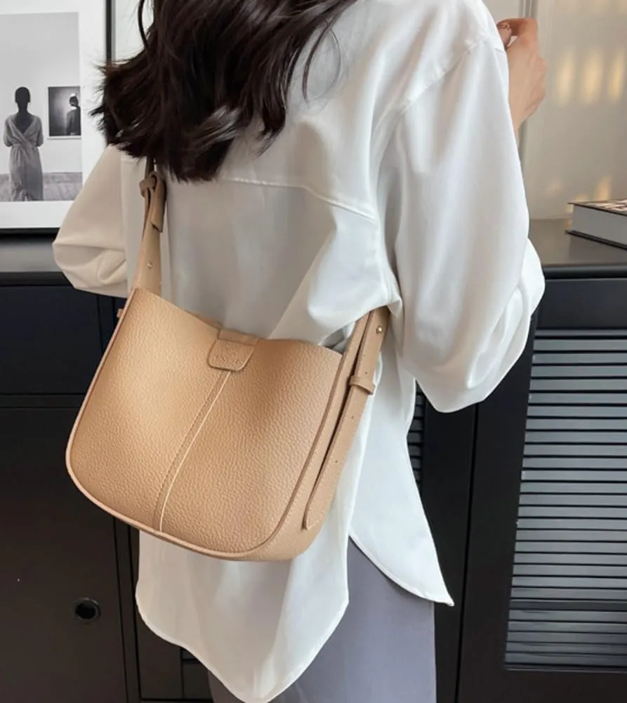 Women's 2pcs Casual Vegan Leather Shoulder Bags Set - Stylish Hobo & Crossbody Travel Handbags