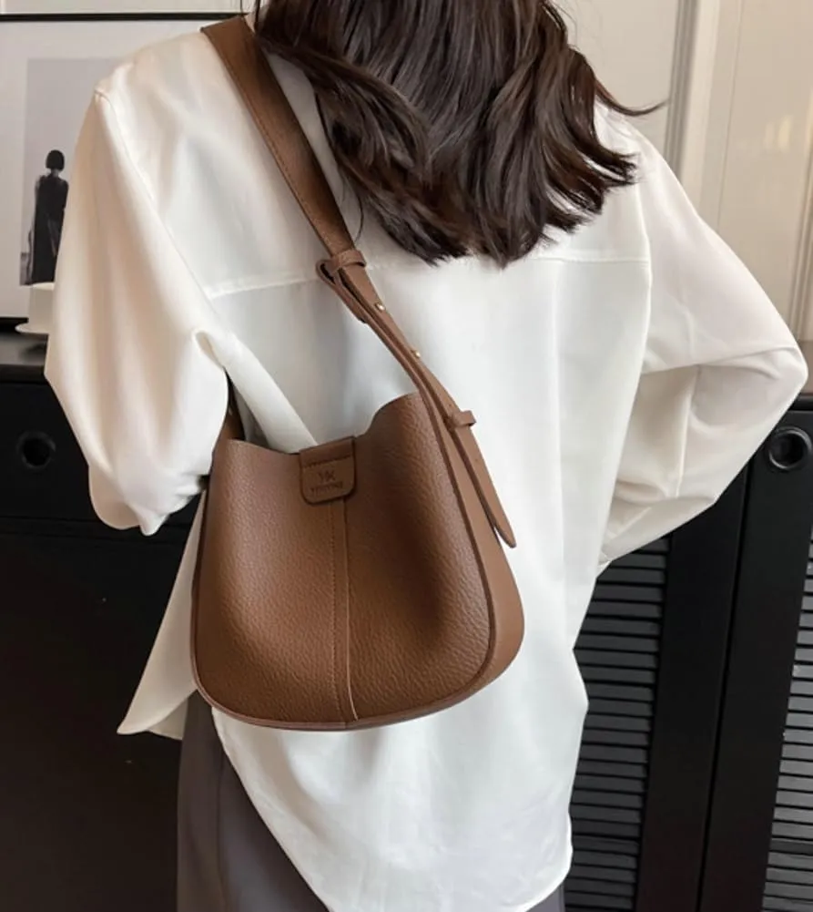 Women's 2pcs Casual Vegan Leather Shoulder Bags Set - Stylish Hobo & Crossbody Travel Handbags