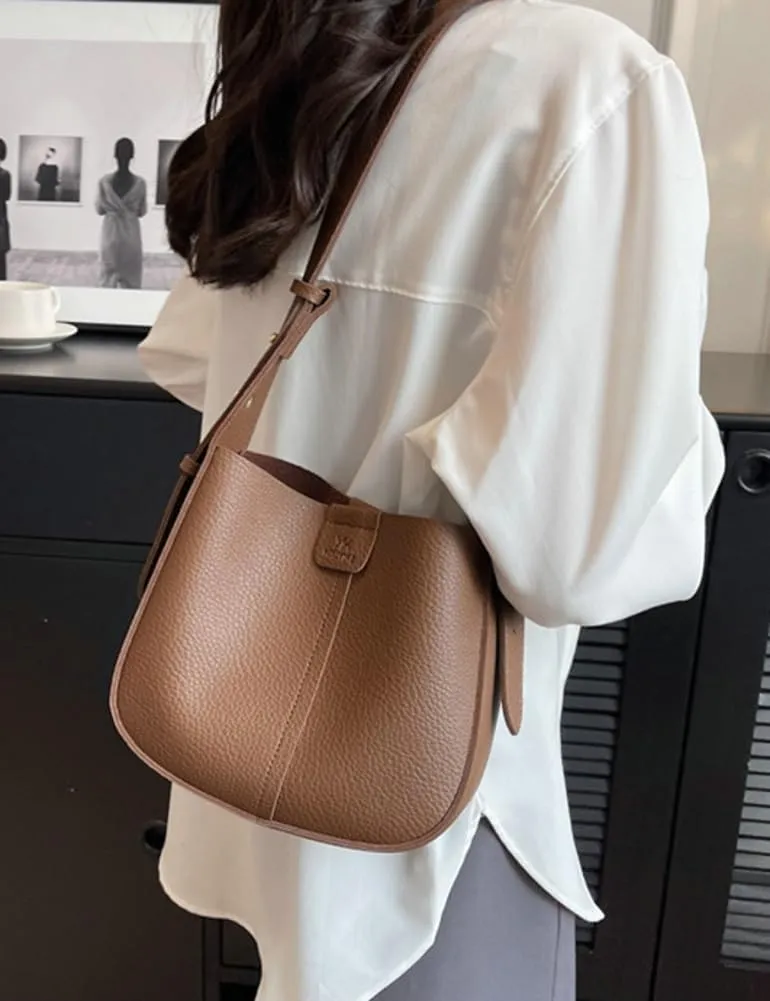 Women's 2pcs Casual Vegan Leather Shoulder Bags Set - Stylish Hobo & Crossbody Travel Handbags