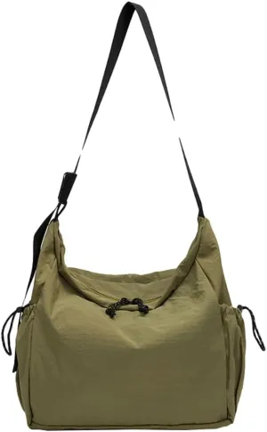 Women's Casual Nylon Hobo Bag Large Tote Light Shoulder Crossbody Bag Stylish Handbag Top Handle Purse