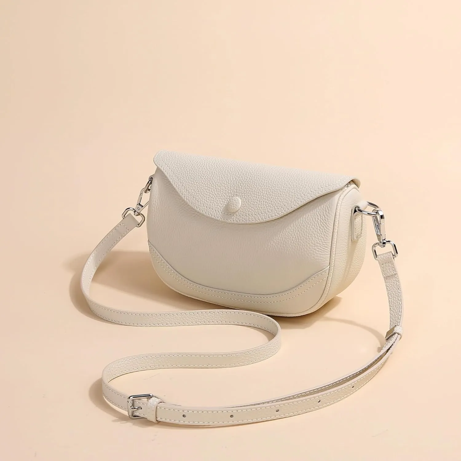 Women's Crossbody Bag Genuine Leather Shoulder Bags Small Satchel Purse Simple Handbag