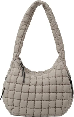 Womens Purses And Handbags Large Quilted Carryall Puffer Shoulder Bag Lightweight Quilted Padding Hobo Bag