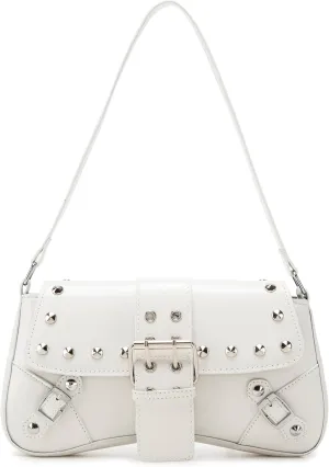 Women's Shoulder Bag Y2K Purses 90s Studded Rivet Punk Handbag Red Leather Purses summer bags for women 2025 trendy