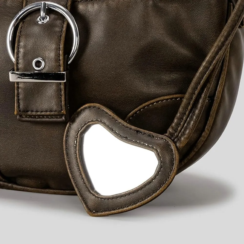 Womens Small Dumpling Shoulder Crossbody Purse Vintage Soft Vegan Leather Tote Bag Small Y2k Handbag Satchels