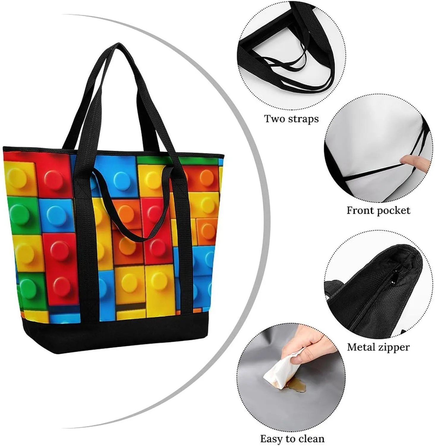 Women's Spacious Thermal Shoulder Bag Stylish Insulated Shopping Tote