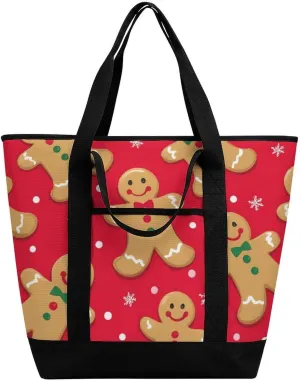 Women's Spacious Thermal Shoulder Bag Stylish Insulated Shopping Tote