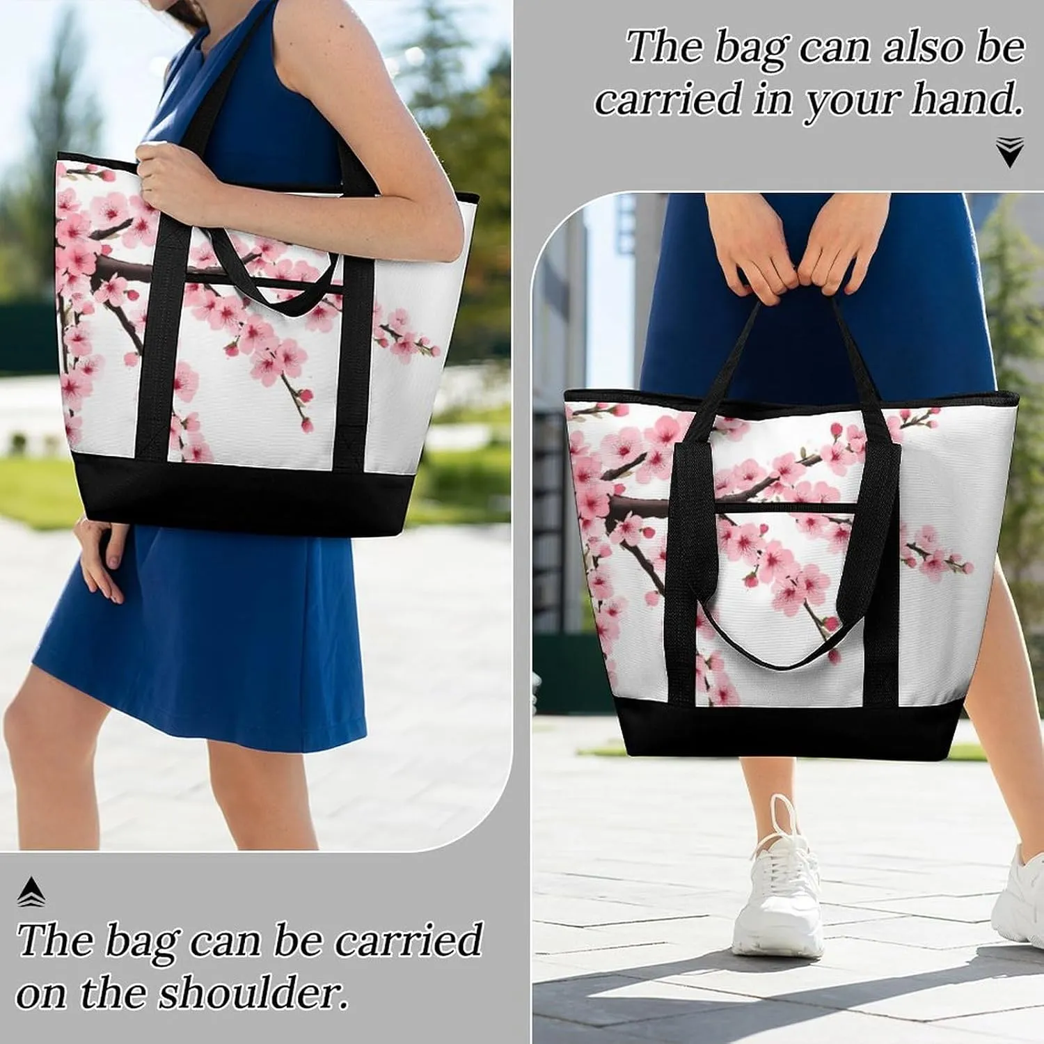 Women's Spacious Thermal Shoulder Bag Stylish Insulated Shopping Tote