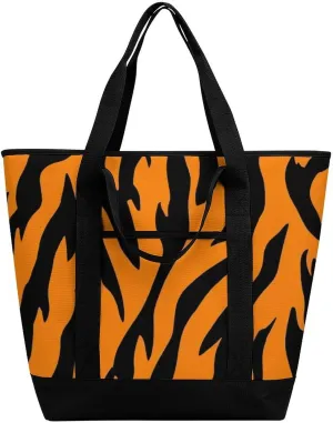 Women's Spacious Thermal Shoulder Bag Stylish Insulated Shopping Tote